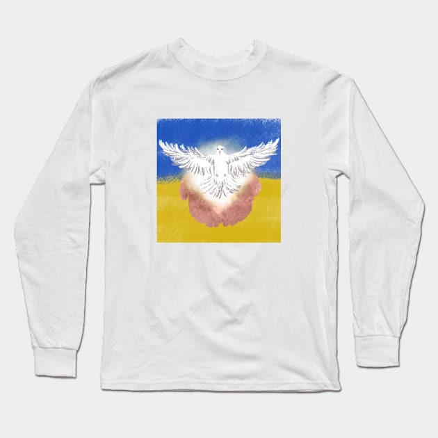 Support Ukraine Long Sleeve T-Shirt by Nastya Li